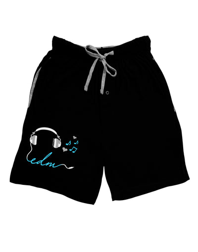 EDM Cord Blue Relaxed Adult Lounge Shorts-Lounge Shorts-TooLoud-Black-Small-Davson Sales