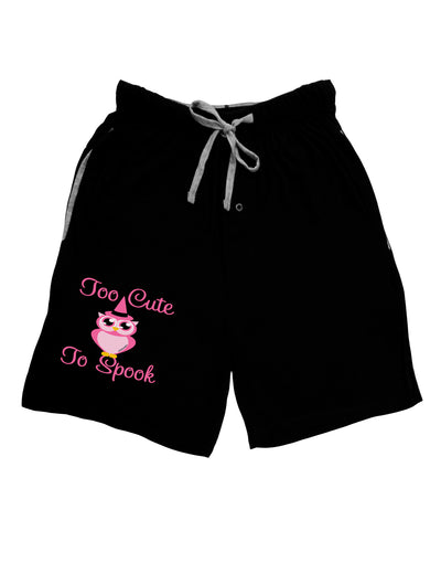 Owl Too Cute Pink Adult Lounge Shorts-Lounge Shorts-TooLoud-Black-Small-Davson Sales