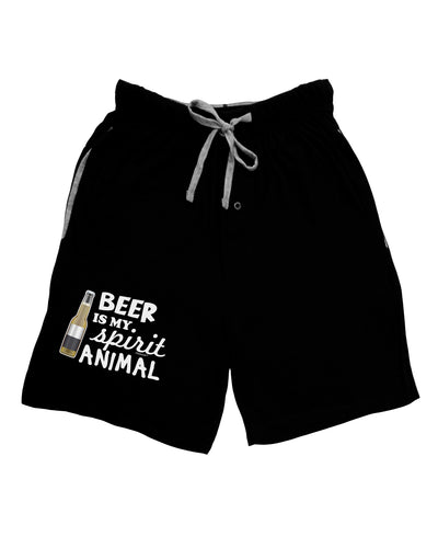 Beer Is My Spirit Animal Adult Lounge Shorts-Lounge Shorts-TooLoud-Black-Small-Davson Sales