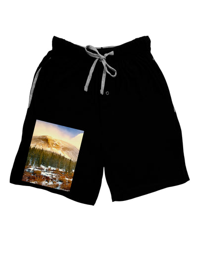 Nature Photography - Mountain Glow Adult Lounge Shorts by-Lounge Shorts-TooLoud-Black-Small-Davson Sales