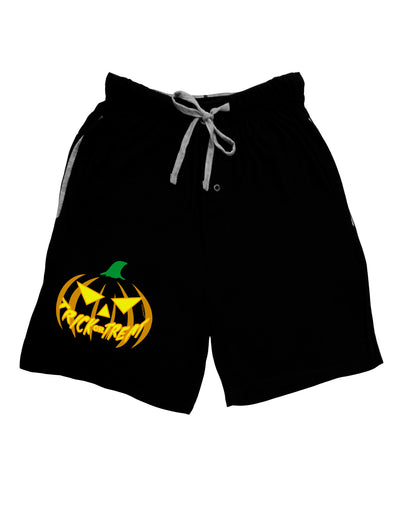 Trick or Treat Jack Yellow Adult Lounge Shorts-Lounge Shorts-TooLoud-Black-Small-Davson Sales