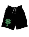 3D Style Celtic Knot 4 Leaf Clover Adult Lounge Shorts - Red or Black-Lounge Shorts-TooLoud-Black-Small-Davson Sales
