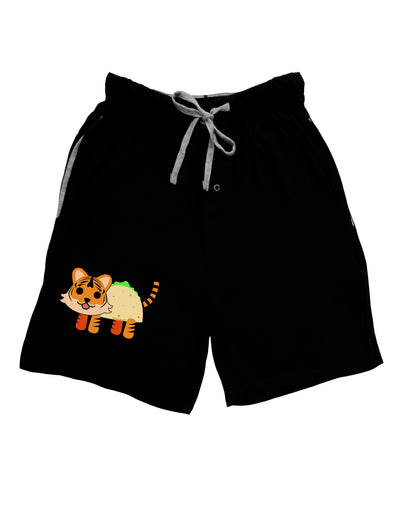 Cute Taco Tiger Adult Lounge Shorts-Lounge Shorts-TooLoud-Black-Small-Davson Sales