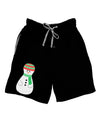 Cute Snowman Matryoshka Nesting Doll - Christmas Adult Lounge Shorts - Red or Black-Lounge Shorts-TooLoud-Black-Small-Davson Sales