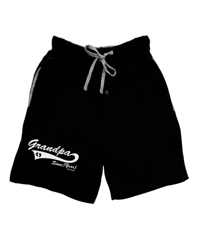 TooLoud Custom Grandpa Since YOUR YEAR DARK Adult Lounge Shorts-Lounge Shorts-TooLoud-Black-Small-Davson Sales