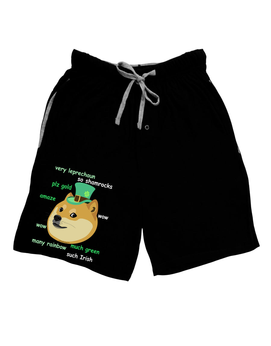 St Patricks Day Leprechaun Doge Adult Lounge Shorts-Lounge Shorts-TooLoud-Red-Small-Davson Sales