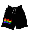 Rainbow Mustaches Gay Pride Flag Adult Lounge Shorts - Red or Black-Lounge Shorts-TooLoud-Black-Small-Davson Sales