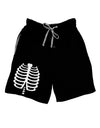 Skeleton Ribcage Halloween Adult Lounge Shorts - Red or Black-Lounge Shorts-TooLoud-Black-Small-Davson Sales