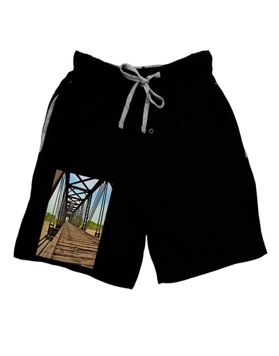 Colorado Landscape Bridge Adult Lounge Shorts-Lounge Shorts-TooLoud-Black-Small-Davson Sales