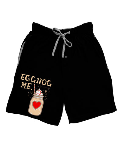 Eggnog Me Dark Adult Lounge Shorts-Lounge Shorts-TooLoud-Black-Small-Davson Sales