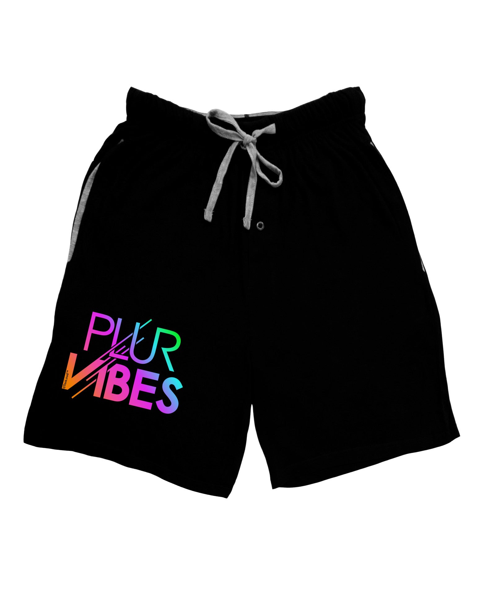 PLUR Vibes Adult Lounge Shorts-Lounge Shorts-TooLoud-Black-Small-Davson Sales