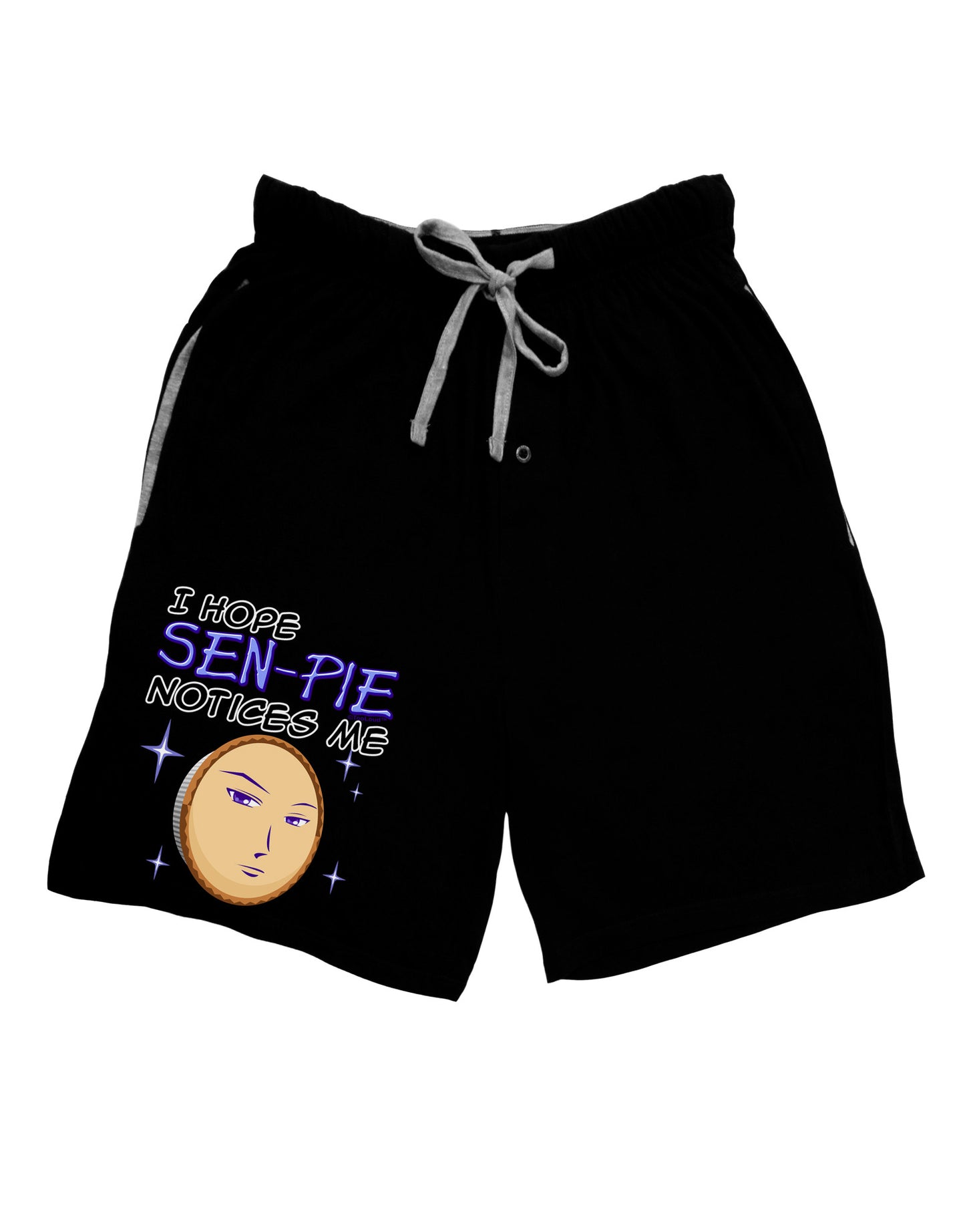 I Hope Sen-Pie Notices Me Adult Lounge Shorts-Lounge Shorts-TooLoud-Black-Small-Davson Sales