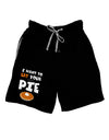 Eat Your Pie Relaxed Adult Lounge Shorts-Lounge Shorts-TooLoud-Black-Small-Davson Sales