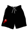 Couples Pixel Heart Design - Right Adult Lounge Shorts - Red or Black by TooLoud-Lounge Shorts-TooLoud-Black-Small-Davson Sales