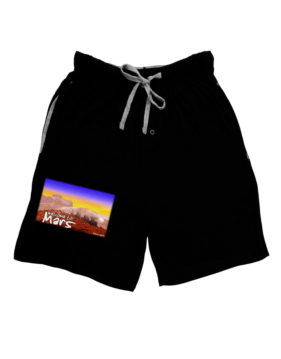 Welcome to Mars Adult Lounge Shorts-Lounge Shorts-TooLoud-Red-Small-Davson Sales