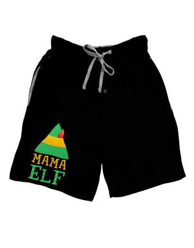 Matching Christmas Design - Elf Family - Mama Elf Adult Lounge Shorts - Red or Black-Lounge Shorts-TooLoud-Black-Small-Davson Sales