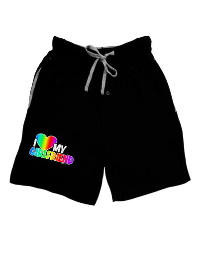 I Heart My Girlfriend - Rainbow Adult Lounge Shorts-Lounge Shorts-TooLoud-Black-Small-Davson Sales