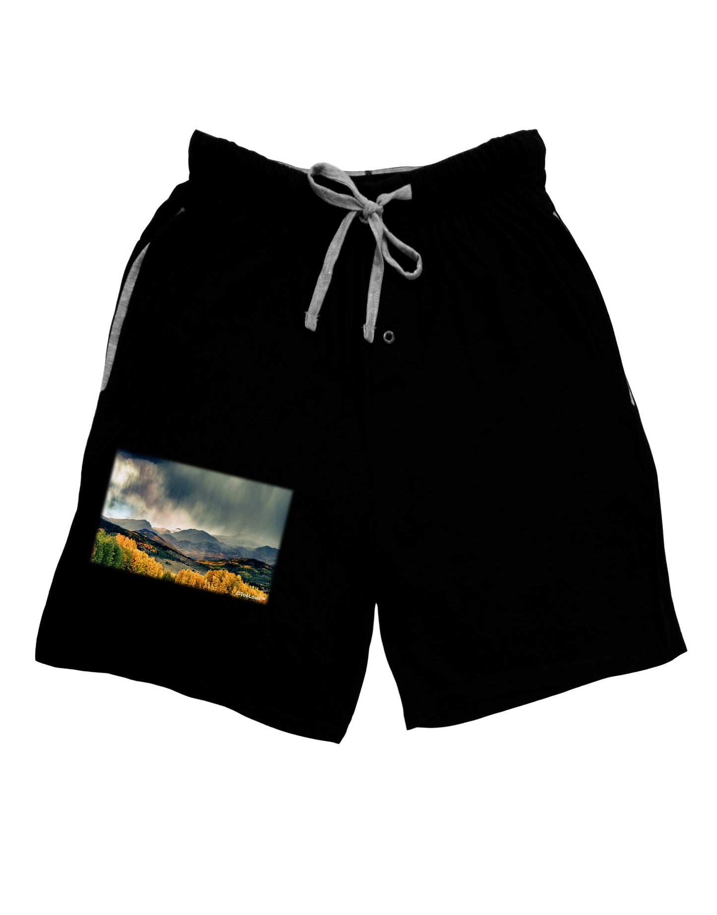 Colorado Mountain Scene Photo Adult Lounge Shorts-Lounge Shorts-TooLoud-Black-Small-Davson Sales