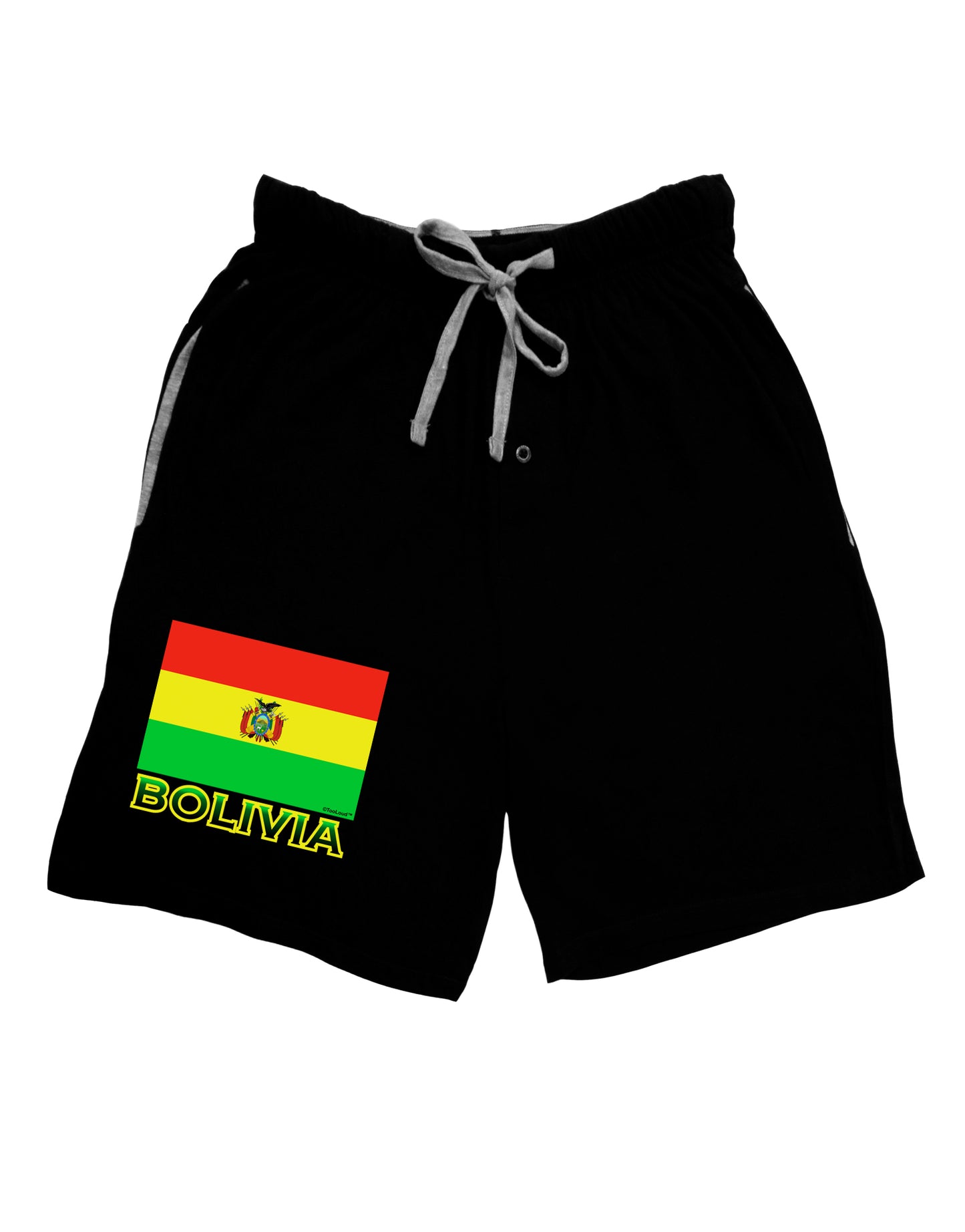 Bolivia Flag Adult Lounge Shorts-Lounge Shorts-TooLoud-Black-Small-Davson Sales