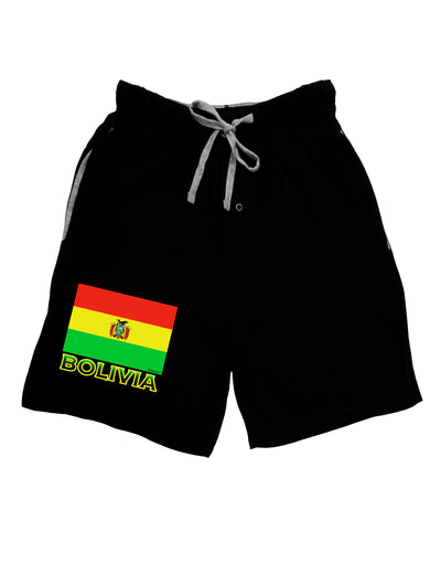 Bolivia Flag Adult Lounge Shorts-Lounge Shorts-TooLoud-Black-Small-Davson Sales