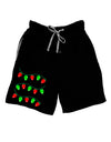 Christmas Lights Red and Green Adult Lounge Shorts - Red or Black-Lounge Shorts-TooLoud-Black-Small-Davson Sales