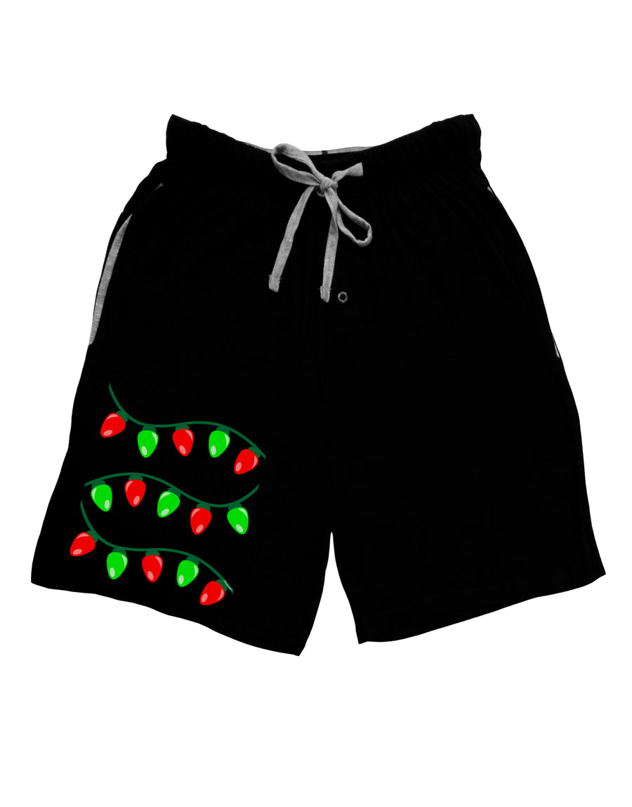 Christmas Lights Red and Green Adult Lounge Shorts - Red or Black-Lounge Shorts-TooLoud-Red-Small-Davson Sales