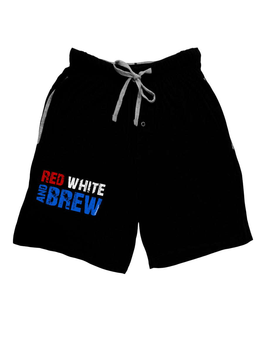 Red White and Brew Color Adult Lounge Shorts by TooLoud-Lounge Shorts-TooLoud-Black-Small-Davson Sales