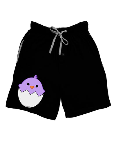 Cute Hatching Chick - Purple Adult Lounge Shorts - Red or Black by TooLoud-Lounge Shorts-TooLoud-Black-Small-Davson Sales