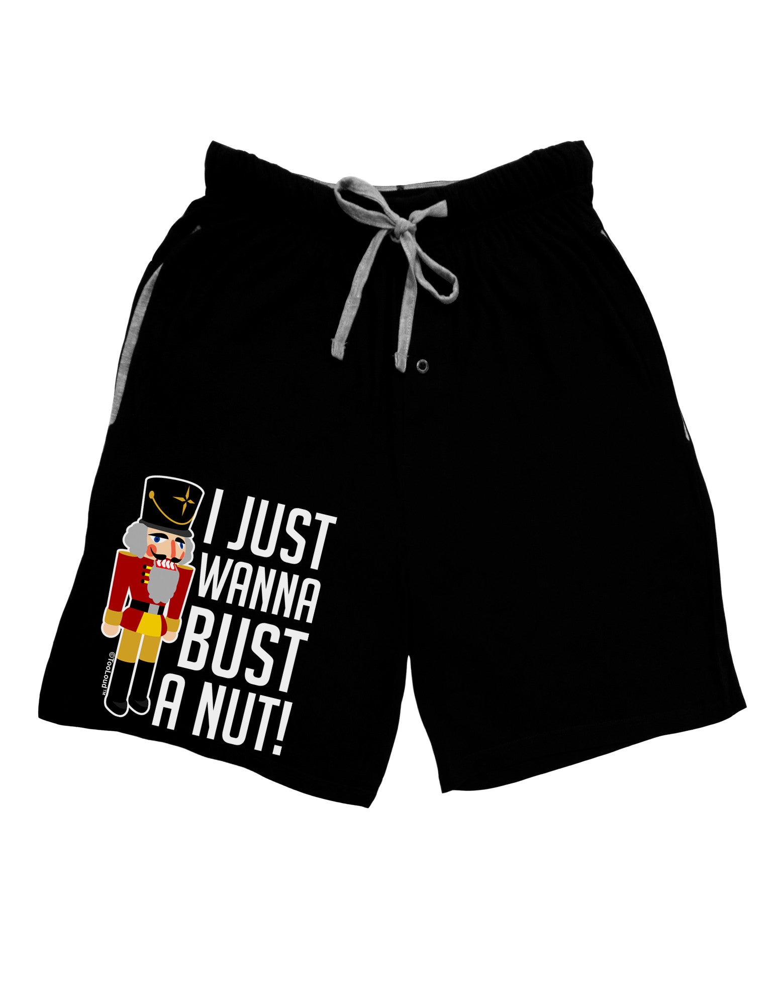 I Just Wanna Bust A Nut Nutcracker Adult Lounge Shorts by-Lounge Shorts-TooLoud-Black-Small-Davson Sales