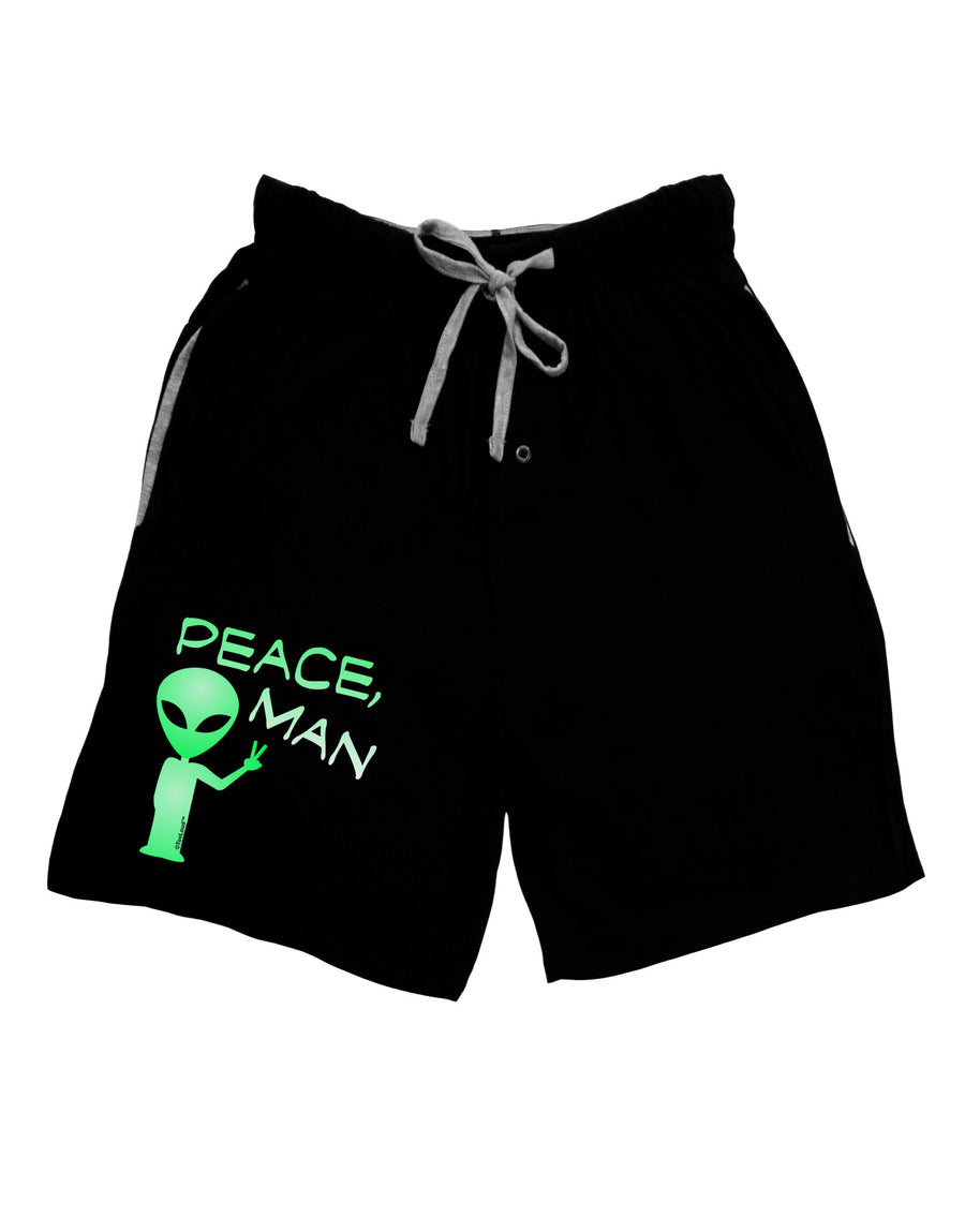 Peace Man Alien Adult Lounge Shorts-Lounge Shorts-TooLoud-Red-Small-Davson Sales