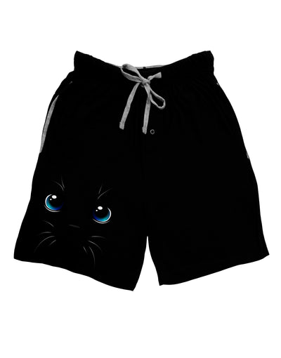 Blue-Eyed Cute Cat Face Adult Lounge Shorts