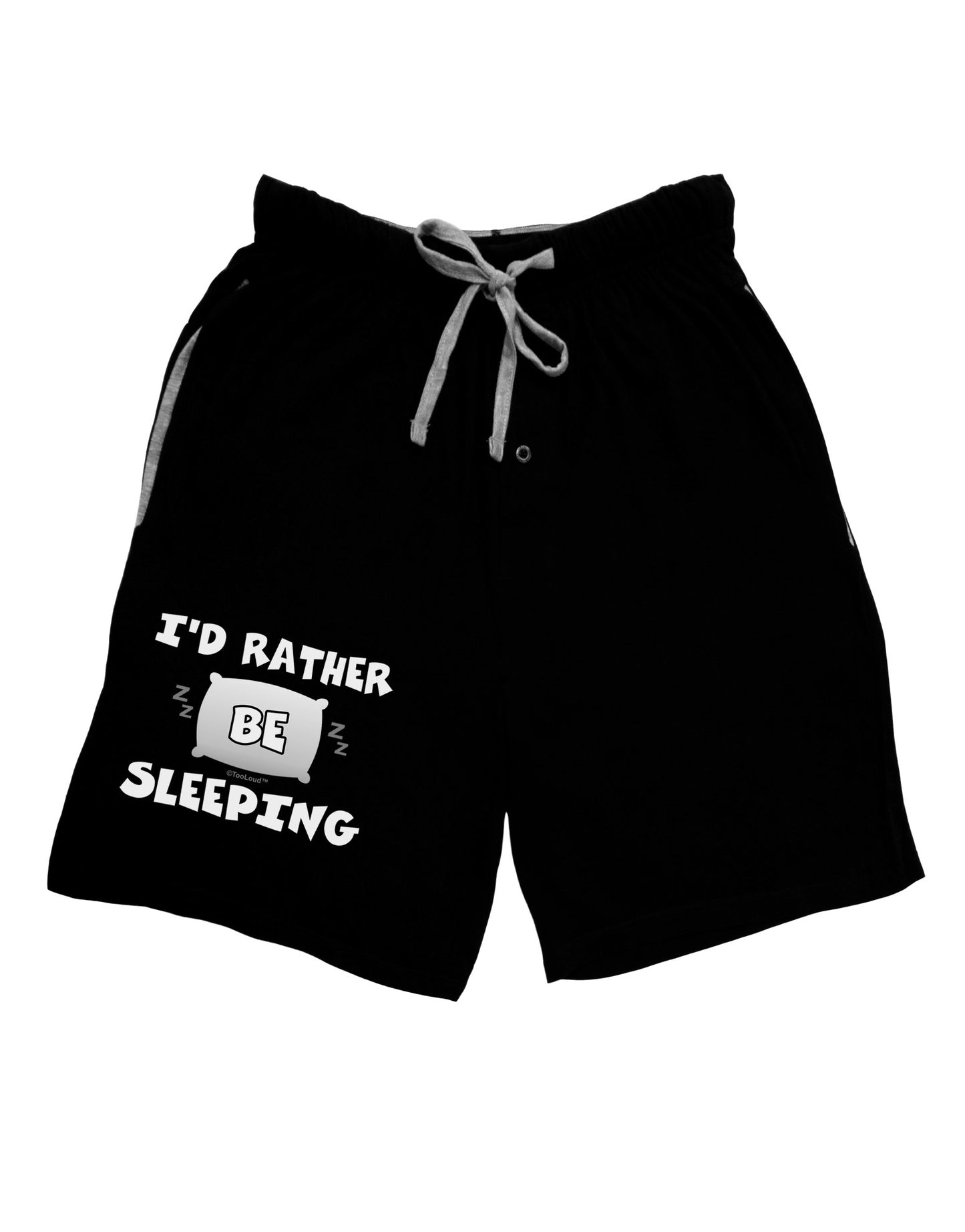 I'd Rather Be Sleeping Adult Lounge Shorts-Lounge Shorts-TooLoud-Black-Small-Davson Sales