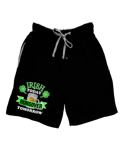 Irish Today Hungover Tomorrow Adult Lounge Shorts-Lounge Shorts-TooLoud-Black-Small-Davson Sales