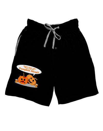 Pumpkin Head Adult Lounge Shorts-Lounge Shorts-TooLoud-Black-Small-Davson Sales