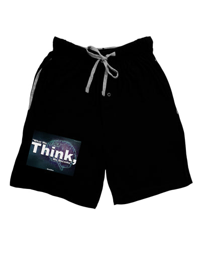 TooLoud What We Think Buddha Adult Lounge Shorts-Lounge Shorts-TooLoud-Black-Small-Davson Sales