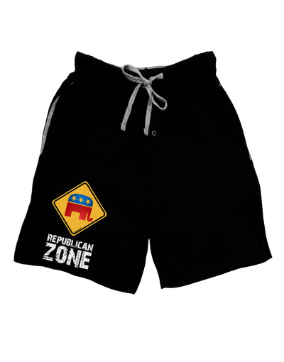 Republican Zone Adult Lounge Shorts-Lounge Shorts-TooLoud-Black-Small-Davson Sales