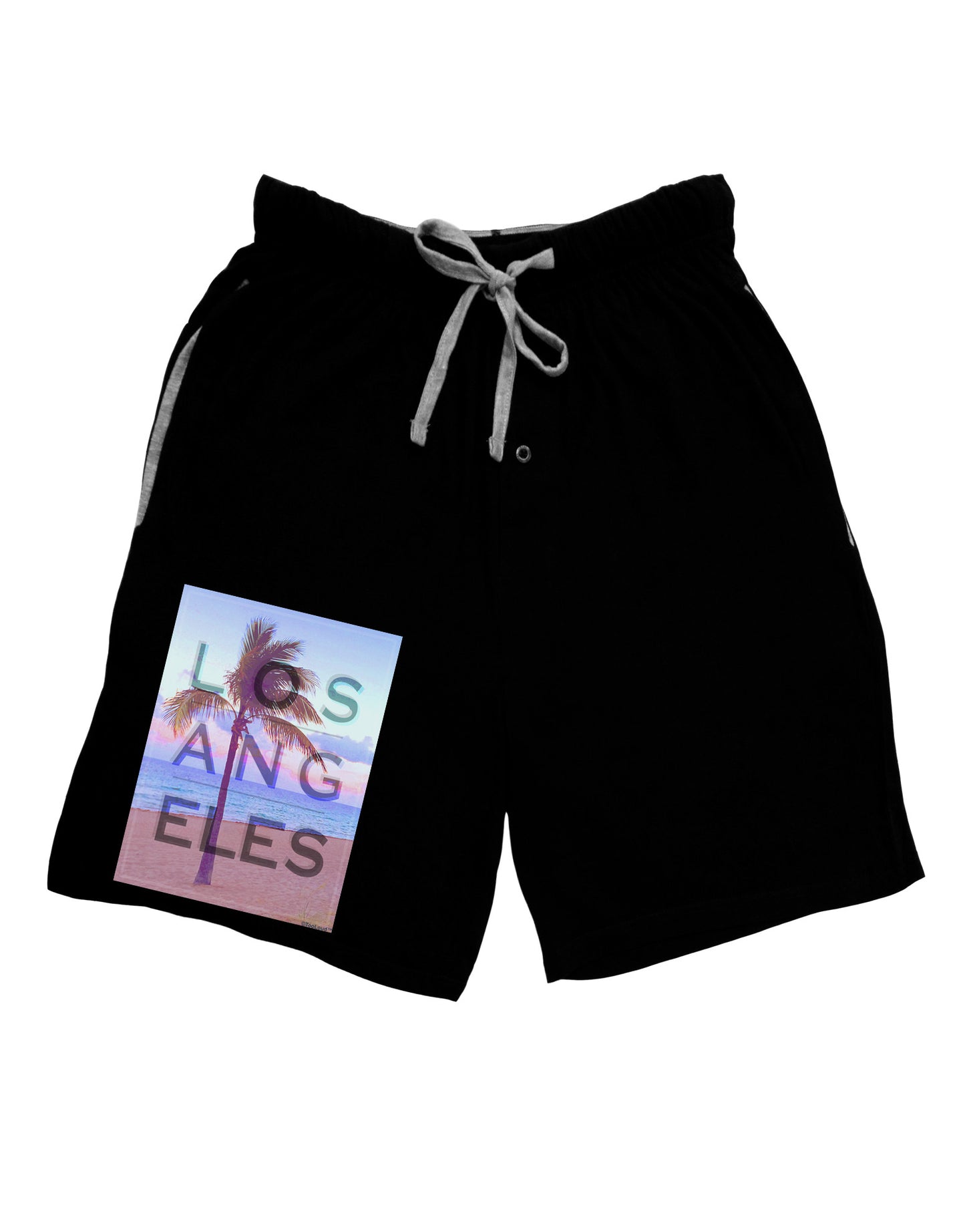 Los Angeles Beach Filter Adult Lounge Shorts-Lounge Shorts-TooLoud-Black-Small-Davson Sales