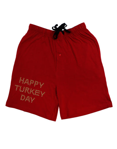 Happy Turkey Day Turkey Legs Thanksgiving Adult Lounge Shorts-Lounge Shorts-TooLoud-Red-Small-Davson Sales