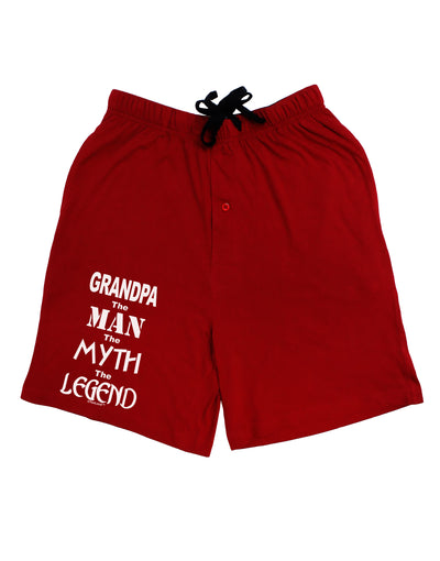 The Man The Myth The Legend Grandpa Adult Lounge Shorts - Red or Black by TooLoud-Lounge Shorts-TooLoud-Black-Small-Davson Sales