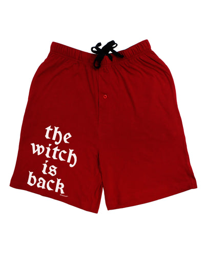 The Witch Is Back Adult Lounge Shorts - Red or Black by TooLoud-Lounge Shorts-TooLoud-Black-Small-Davson Sales