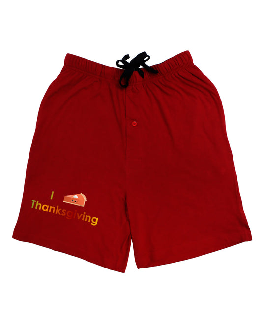 I Heart Thanksgiving Pumpkin Pie Adult Lounge Shorts-Lounge Shorts-TooLoud-Red-Small-Davson Sales