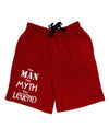 The Man The Myth The Legend Adult Lounge Shorts - Red or Black by TooLoud-Lounge Shorts-TooLoud-Black-Small-Davson Sales