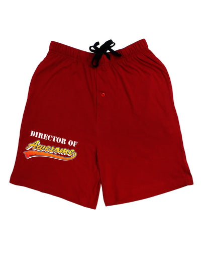 Director Of Awesome Adult Lounge Shorts-Lounge Shorts-TooLoud-Red-Small-Davson Sales