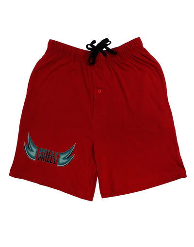 Philly Philly Funny Beer Drinking Adult Lounge Shorts by TooLoud-Lounge Shorts-TooLoud-Red-Small-Davson Sales