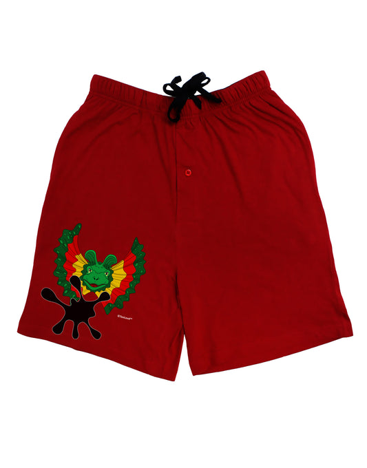 Dilophosaurus Design - Spit Adult Lounge Shorts - Red or Black by TooLoud-Lounge Shorts-TooLoud-Black-Small-Davson Sales