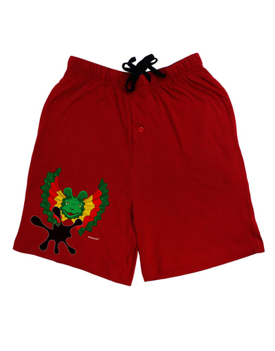 Dilophosaurus Design - Spit Adult Lounge Shorts - Red or Black by TooLoud-Lounge Shorts-TooLoud-Black-Small-Davson Sales