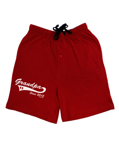 Grandpa Since 2015 Adult Lounge Shorts by TooLoud-Lounge Shorts-TooLoud-Black-Small-Davson Sales