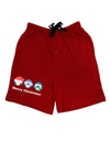 Merry Christmas Penguins See Hear Speak No Evil Adult Lounge Shorts - Red or Black-Lounge Shorts-TooLoud-Red-Small-Davson Sales