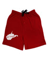 West Virginia - United States Shape Adult Lounge Shorts - Red or Black-Lounge Shorts-TooLoud-Red-Small-Davson Sales