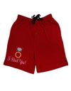 I Said Yes - Diamond Ring - Color Adult Lounge Shorts-Lounge Shorts-TooLoud-Red-Small-Davson Sales